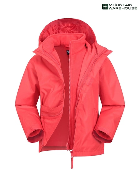 أحمر - Mountain Warehouse Kids Fell 3-In-1 Water Resistant Jacket (AT3684) | ‏233 د.إ.‏