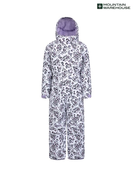 Mountain Warehouse Purple Kids Cloud Printed Waterproof Fleece Lined Snowsuit (AT3693) | €54