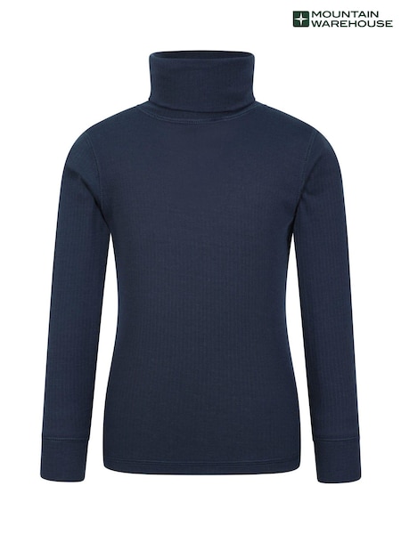 Mountain Warehouse Blue Kids Talus Roll Neck Thermal Top (AT3701) | AED105