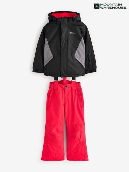 Negru - Mountain Warehouse Kids Fleece Lined Snow Ski Jachetă And Pantaloni Set (AT3703) | 588 LEI