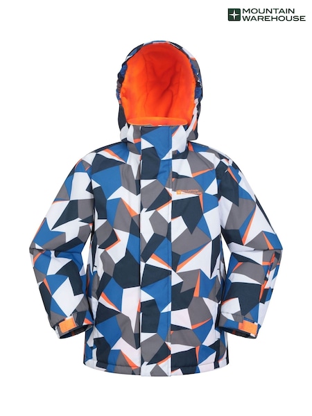 Mountain Warehouse Blue Kids Mogal Printed Fleece Lined Snow Ski Jacket (AT3705) | R$ 475