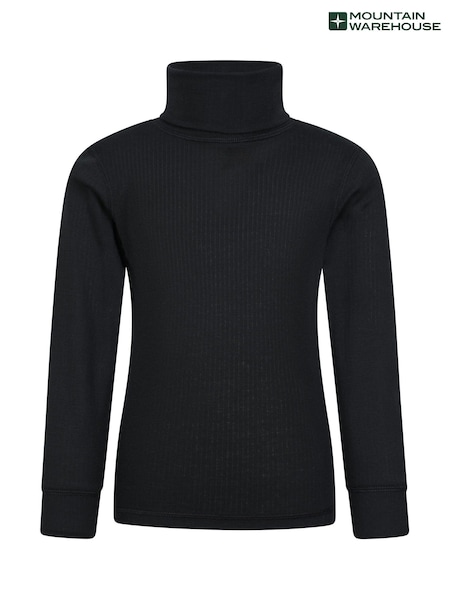 Mountain Warehouse Black Kids Talus Roll Neck Thermal Top (AT3709) | Mex$560