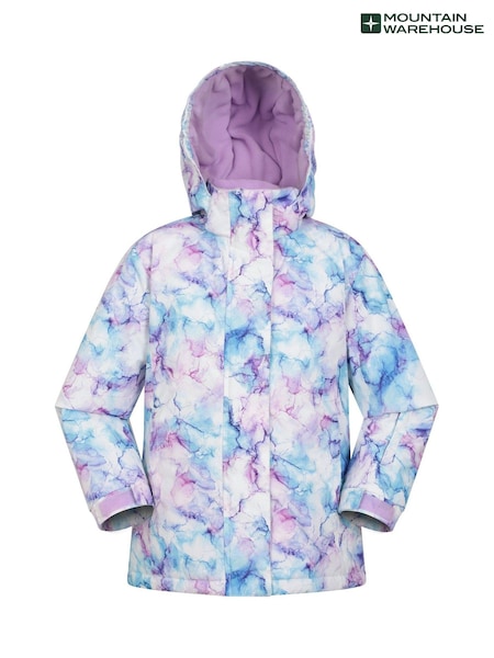 Mountain Warehouse Pink/white Kids Snowdrop Printed Ski Jacket (AT3711) | kr685