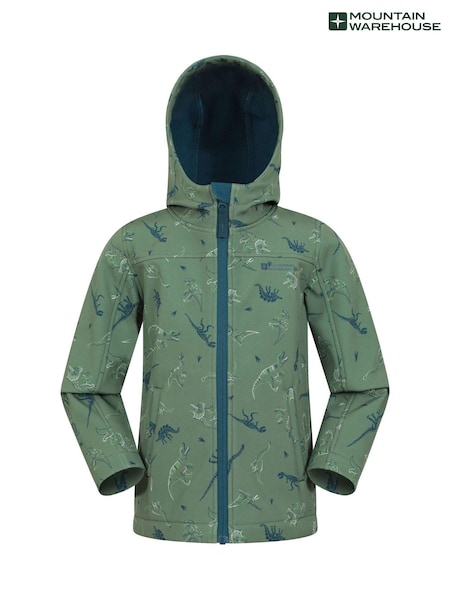 Verde claro - Mountain Warehouse Exodus Kids Printed Water-Resistant Softshell Jacket (AT3713) | 33 €