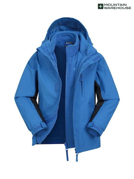 Sininen - Mountain Warehouse Kids Cannonball 3 in 1 Waterproof Jacket (AT3718) | €76