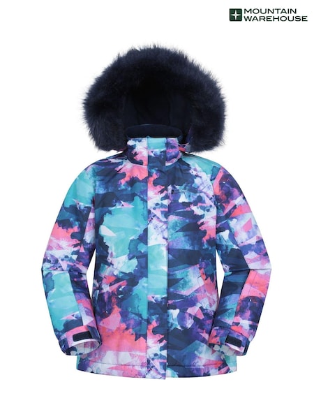 أرجواني - Mountain Warehouse Glacial Printed Kids Water-resistant Snow Jacket (AT3722) | ‏383 ر.س.‏