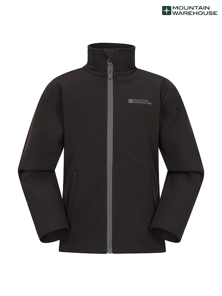 Черный - Mountain Warehouse Kids Grasmere Softshell Jacket (AT3740) | €16