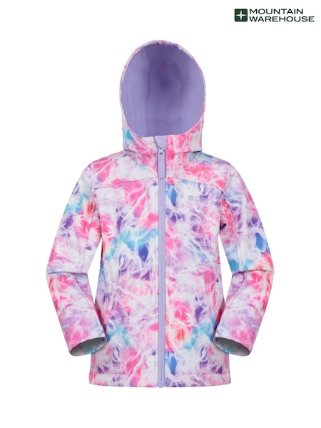 وردي داكن - Mountain Warehouse Exodus Kids Printed Water-Resistant Softshell Jacket (AT3743) | ‏134 د.إ.‏