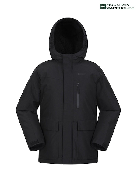 Mountain Warehouse Black Kids Noah Borg Lined Waterproof Jacket (AT3747) | AED303