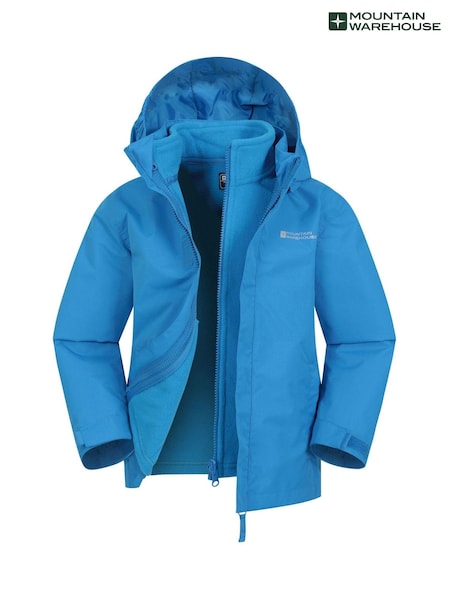 Синий - Mountain Warehouse Fell Kids 3 In 1 Water Resistant Jacket (AT3776) | €53