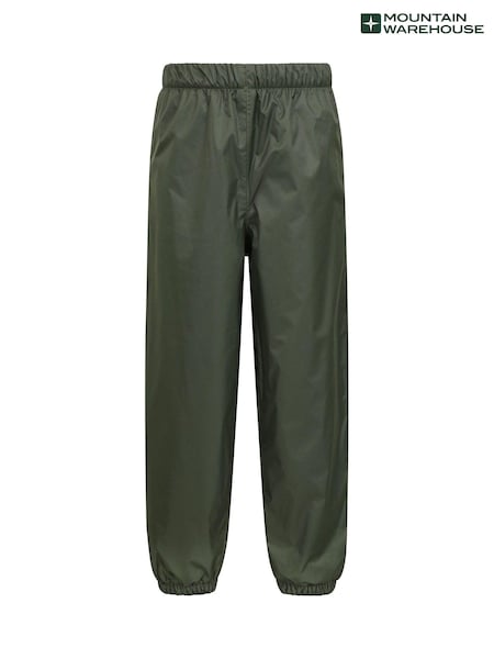 Mountain Warehouse Green Waterproof Fleece Lined Kids Trousers (AT3783) | ₪181