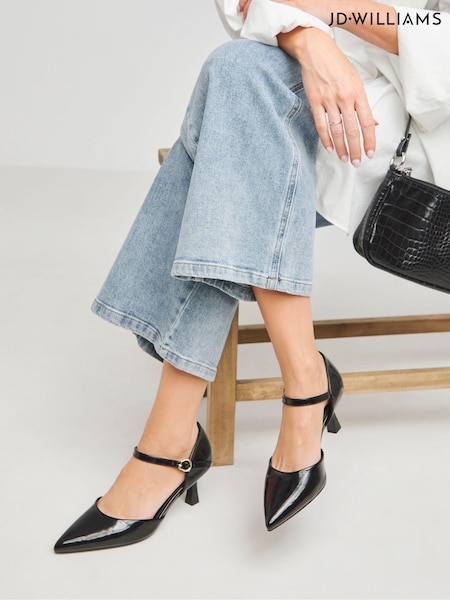 JD Williams Two Part Pointed Toe Heeled Shoes In Wide Fit (AT3833) | € 47