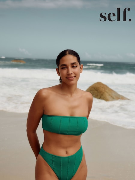 self. Green Rib Seamfree Bandeau Bikini Top (AT3842) | €28