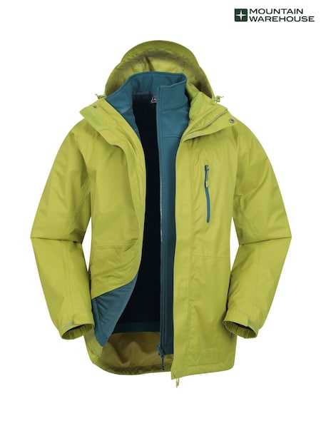 Mountain Warehouse Green Bracken Extreme Mens Waterproof 3-In-1 Jacket (AT3881) | €229