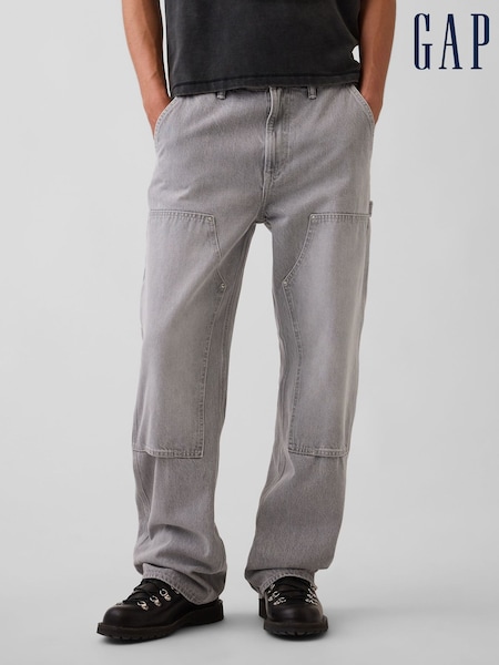 Grey - Regular Gap 90s Loose Double-knee Carpenter Jeans