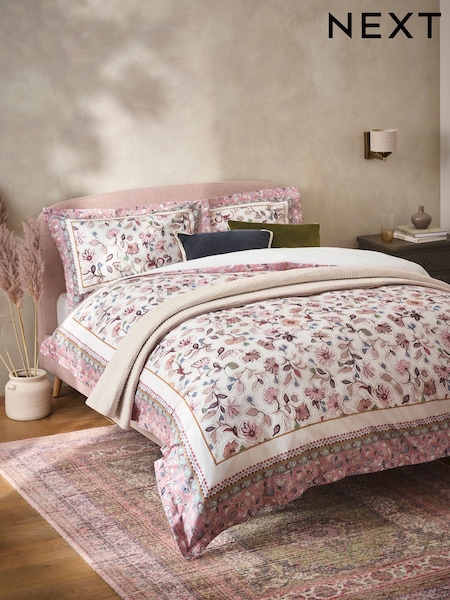 Floral Print Border Duvet Cover and Pillowcase Set (AT3926) | 35 € - 69 €
