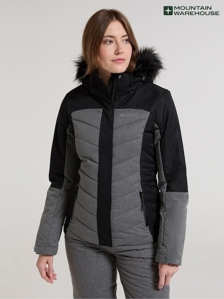 Musta - Mountain Warehouse Pyrenees Ii Womens Water Resistant Padded Snow Ski Jacket (AT4039) | €202