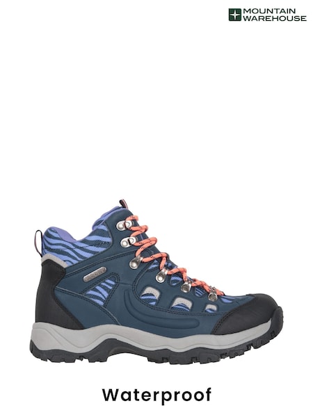 כחול  - Adventurer Womens Printed Waterproof Boots (AT4046) | ‏322‏₪
