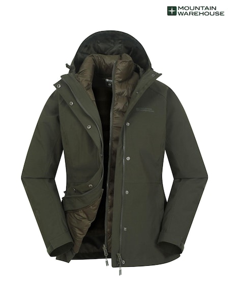 Зеленый - Mountain Warehouse Alaskan Womens 3-in-1 Waterproof Jacket (AT4049) | €191