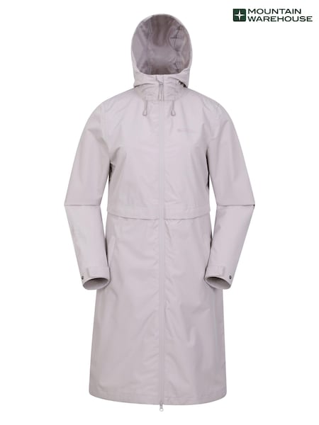 Mountain Warehouse Cream Hilltop Womens Extra Long Waterproof Jacket (AT4051) | €102