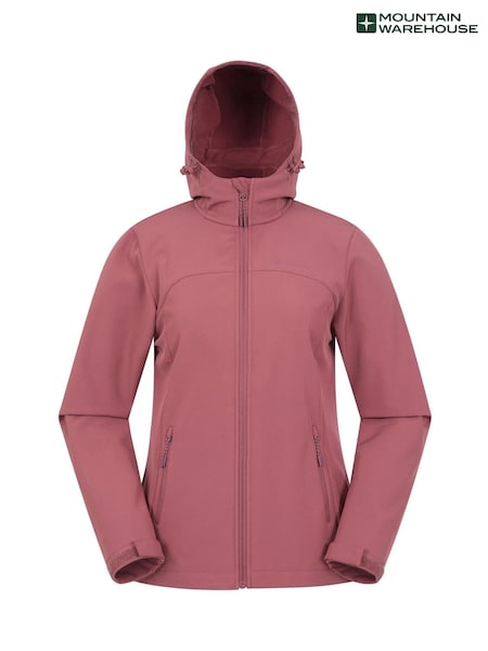 Розовый - Mountain Warehouse Womens Exodus Water-Resistant Softshell Jacket (AT4080) | €85