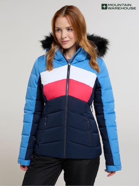 Mountain Warehouse Blue Cascade Womens Water Resistant Padded Ski Jacket (AT4085) | €90
