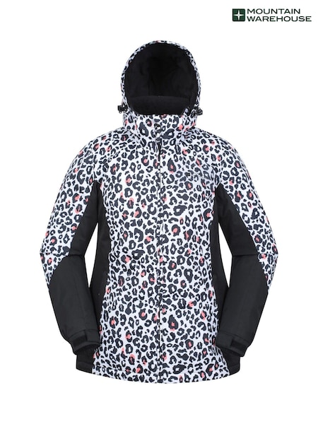 Valkoinen Musta - Mountain Warehouse Dawn Ii Womens Printed Fleece Lined Snow Ski Jacket (AT4088) | €79
