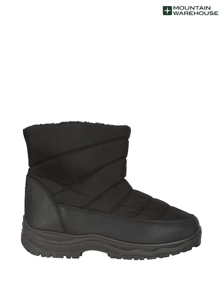Mountain Warehouse Black Womens Icey II Fleece Lined Short Snow Boots (AT4097) | €48