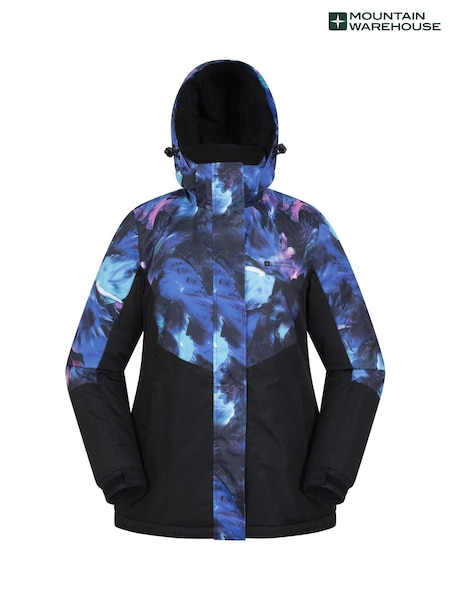 Mountain Warehouse Blue Dawn II Womens Printed Fleece Lined Snow Ski Jacket (AT4099) | AED419
