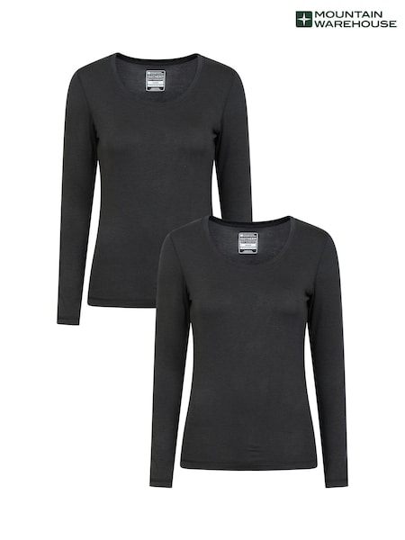 Mountain Warehouse Black Womens Keep The Heat Isotherm Tops 2 Pack (AT4112) | 2,403 UAH