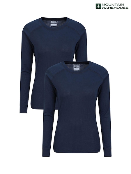 Mountain Warehouse Blue Womens Talus Thermal Tops 2 Pack (AT4126) | $57