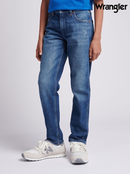 Wrangler Blue Chrome Straight Fit Boys Jeans (AT4176) | €61 - €74