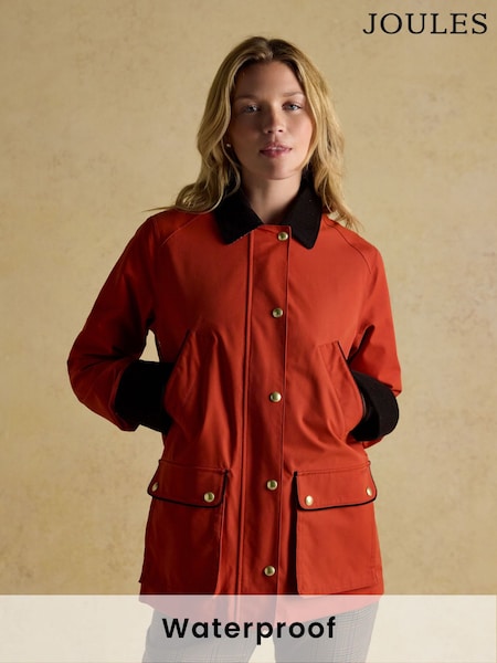 Joules Katherine Burnt Orange Waterproof Heritage Coat (AT4179) | €171