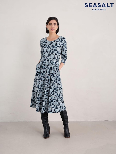 Seasalt Cornwall Blue Veronica Midi Dress (AT4222) | €54
