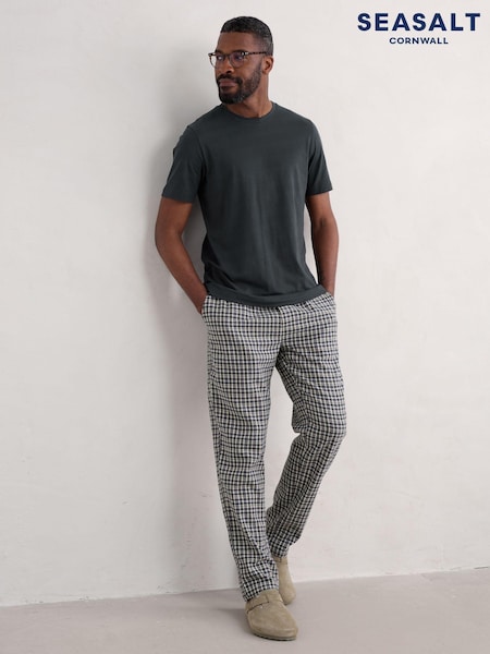 Seasalt Cornwall Black Mens Trevothen Short Sleeve Pyjama Set (AT4253) | 163 QAR