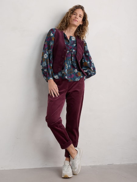 Seasalt Cornwall Purple Crackington Tapered Trousers (AT4264) | AED198