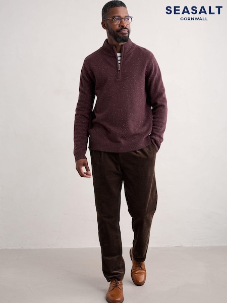 Seasalt Cornwall Mens Reefpoint Quarter Zip Jumper (AT4367) | 73 €