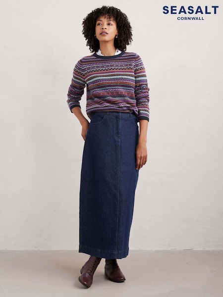 Violet - Pulover cu model fairisle Seasalt Cornwall Percella Cove (AT4376) | 487 LEI