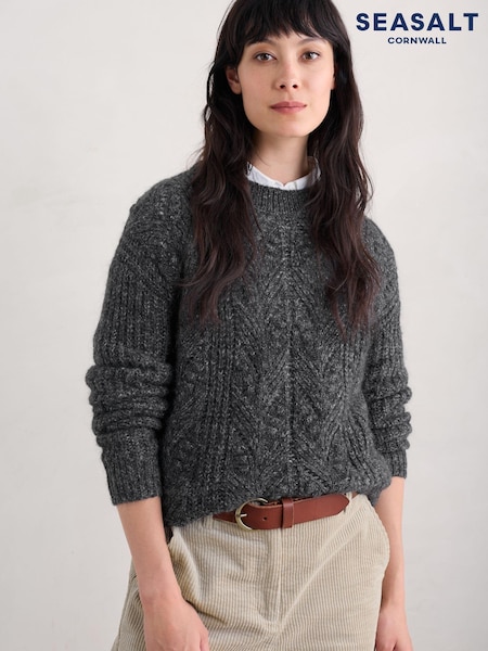Seasalt Cornwall Grey Sand Thistle Jumper (AT4395) | OMR31