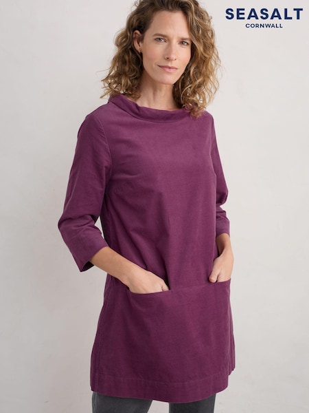 Violet - Seasalt Cornwall Sail By The Stars Needlecord Tunică (AT4397) | 335 LEI