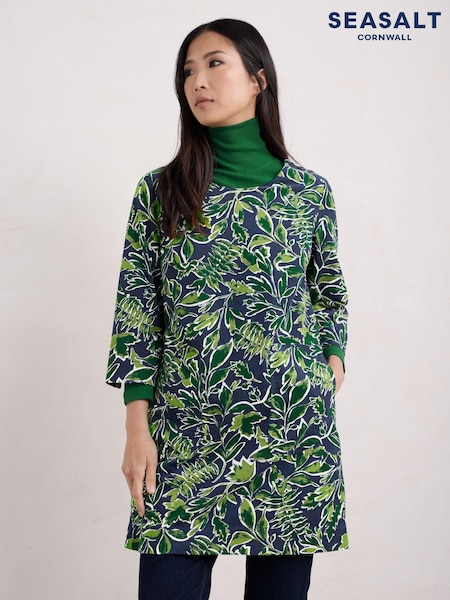 Seasalt Cornwall Inked Foliage Maritime Port Gaverne Tunic (AT4412) | AED204