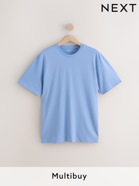 Blue Light Regular Fit Essential Crew Neck Cotton T-Shirt (AT4429) | €9