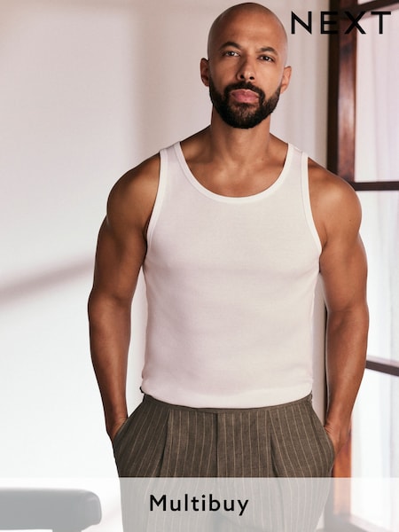 White Ribbed Vest (AT4441) | €13