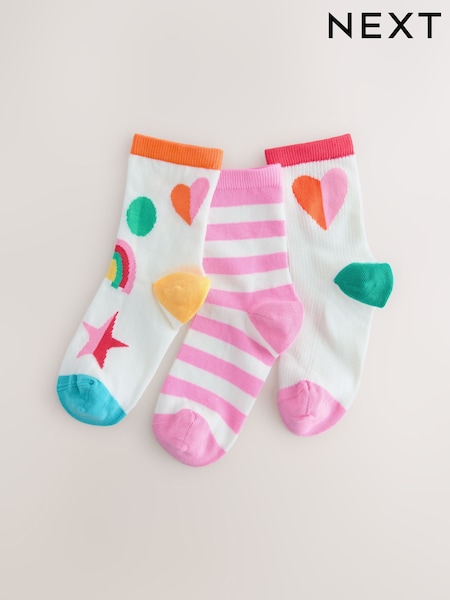 Multicolor - 3 Pack Cotton Rich Ankle Socks (AT4459) | 6 € - 9 €