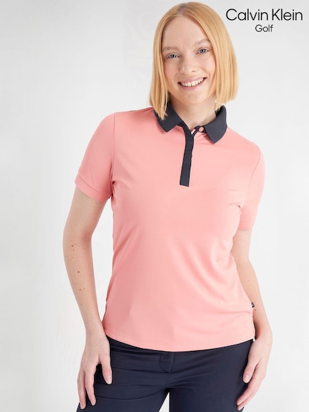 כתום - Calvin Klein Golf Whitney Short Sleeve Polo Shirt (AT4492) | ‏251‏₪