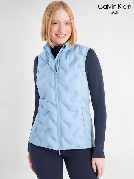 Calvin Klein Golf Blue Caddo Sonic Welding Gilet (AT4493) | AED262