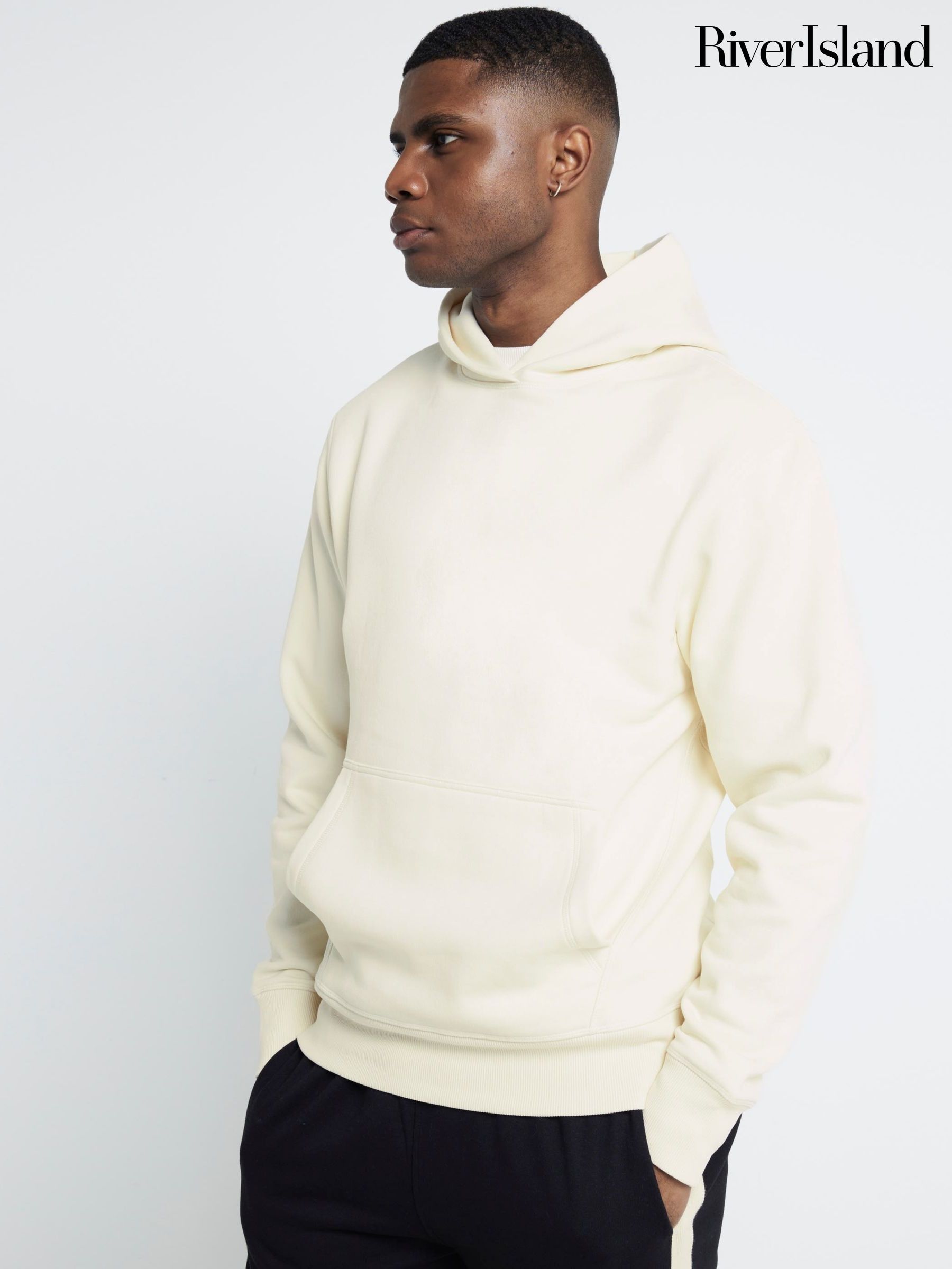 Men s Hoodies River Island Regular Cuffed Sweatshirtsandhoodies Next Oman