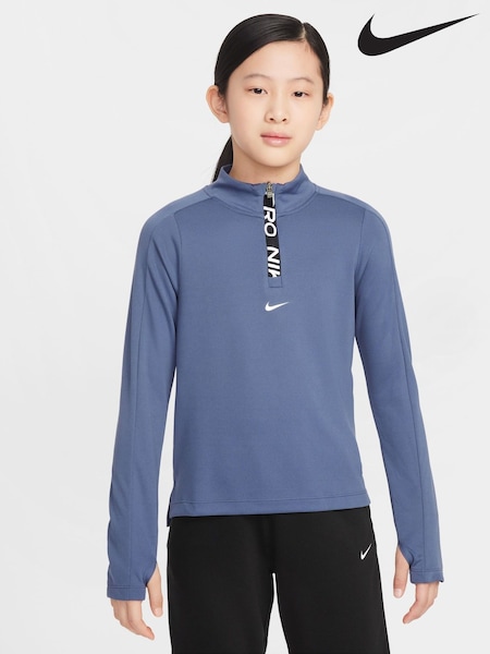 Nike Diffused Blue Pro Dri-Fit Half Zip Top (AT4983) | €62
