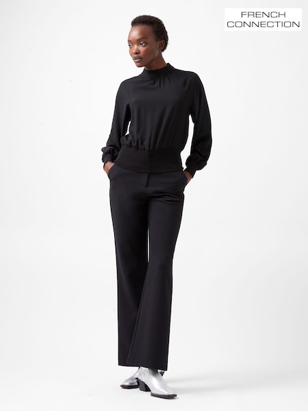 French Connection Black Krista Knit Long Sleeve Stan Jumper (AT5021) | ₪246