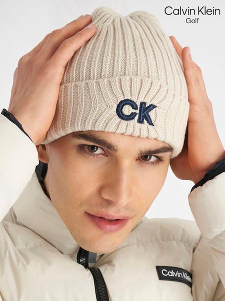 Calvin Klein Golf Ribbed Knit Beanie (AT5209) | €25
